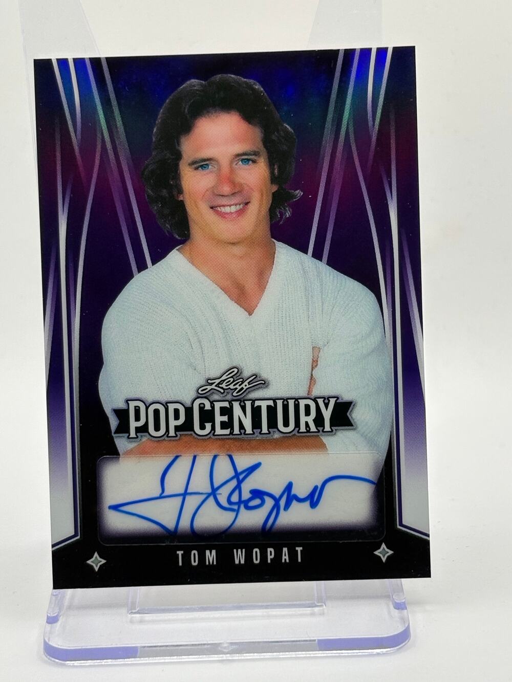 2025 Leaf Pop Century Tom Wopat Prismatic Purple Auto 1/6 SP Dukes of Hazard